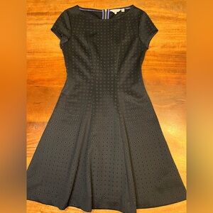Ted Baker Size Pleated Dress Fit & Flare Dress Black  Sz 1